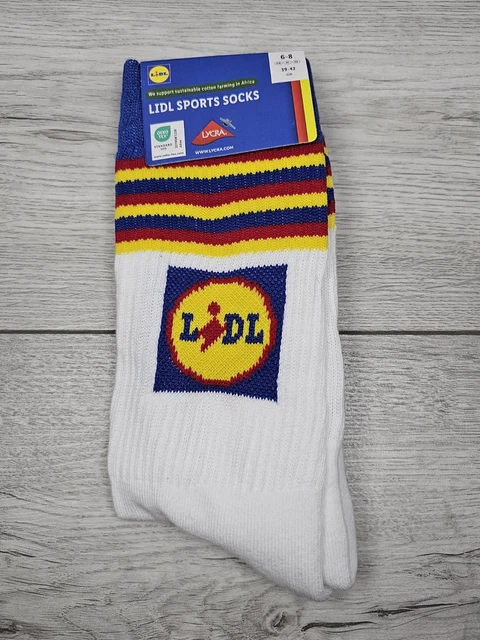 LIDL TRAINERS RARE Limited Fan Edition Trainers size UK 9 Socks LIDL TRAINERS RARE Limited Fan Edition Trainers size UK 9 Socks
