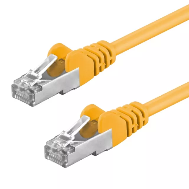 CAT6 Kabel S/FTP PiMF 1/10 Stück Patchkabel DSL LAN Netzwerkkabel gelb 0,25m-20m