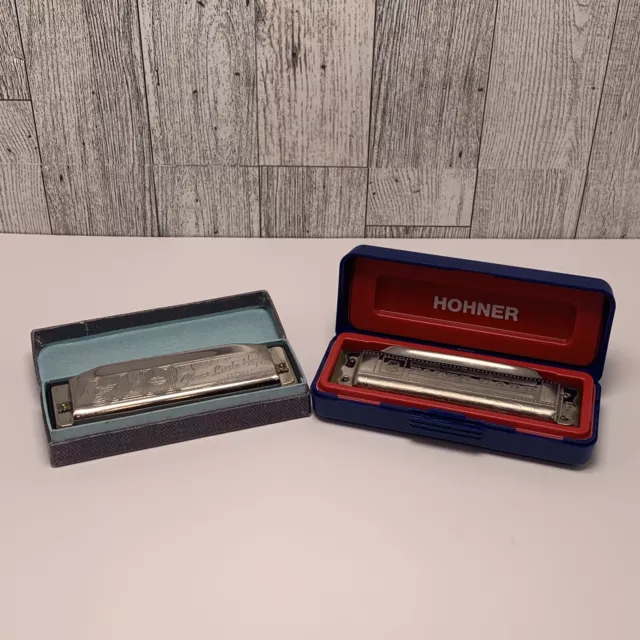 Hohner Blues Harp Diatonic 532/20 MS C  M533016 & GLH Little Harp Key Harmonicas