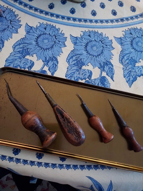 2 Outils De Bourrelier/Cordonnier Pour Travail Du Cuir - Marque Rougier-Ple - Occasion