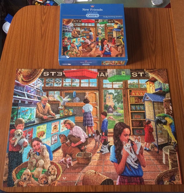 GIBSONS NEW FRIENDS 1000 Piece Jigsaw Puzzle complete by Steve Crisp ...