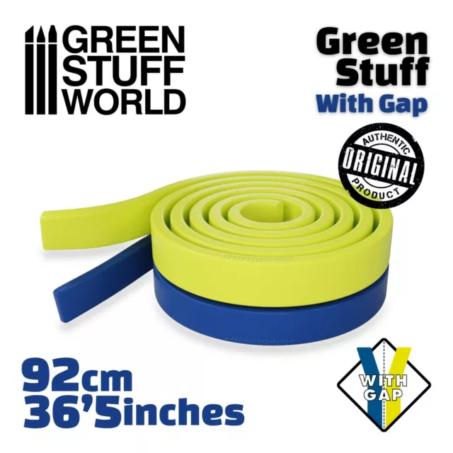 Green Stuff 36 inches (92 cm) with GAP - Kneadatite Blue Yellow Duro Warhammer
