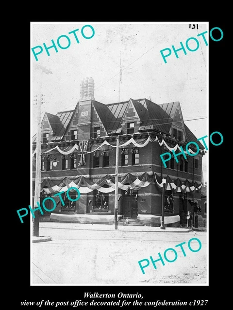 OLD 8X6 HISTORIC PHOTO OF WALKERTON ONTARIO CANADA THE POST OFFICE 1927 ...