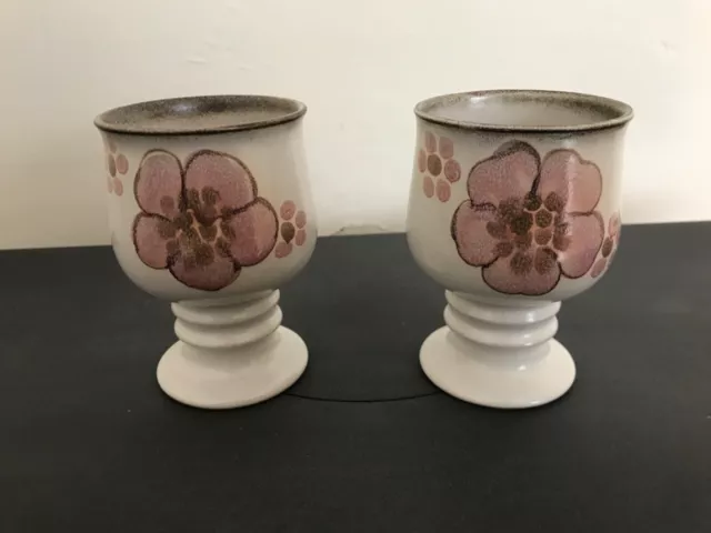 Denby Gypsy - 2 x Large Water / Wine Goblets - Second Quality.  VGC