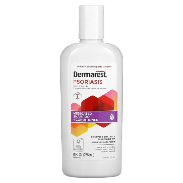 2 X Dermarest - Psoriasis - Medizinisches Shampoo + Conditioner - 2X236 Ml - Neu Auf Lager