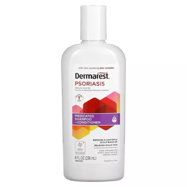 DERMAREST - PSORIASIS - MEDICATED SHAMPOO + CONDITIONER - 236 ML - New Stock