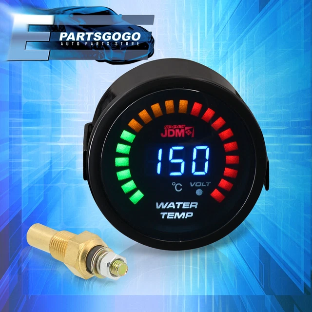 For VW Golf GTI Jetta 2" JDM Water Temperature Digital LED 52MM Auto Gauge Meter