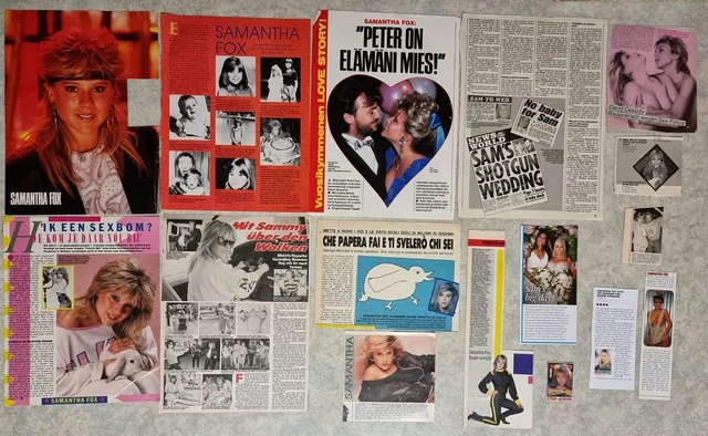 SAMANTHA FOX lot de presse clippings pack collection magazines 4