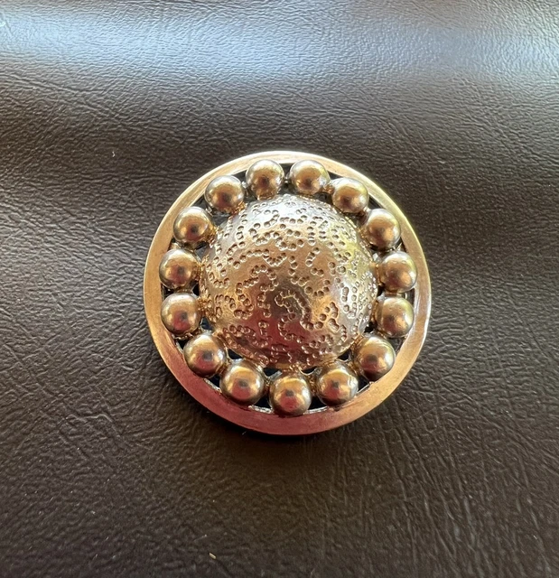 Broche Ancienne Grande Et Fine En Argent Poinçonné - Avec Cristaux Et Diamants - État Collection Parfait