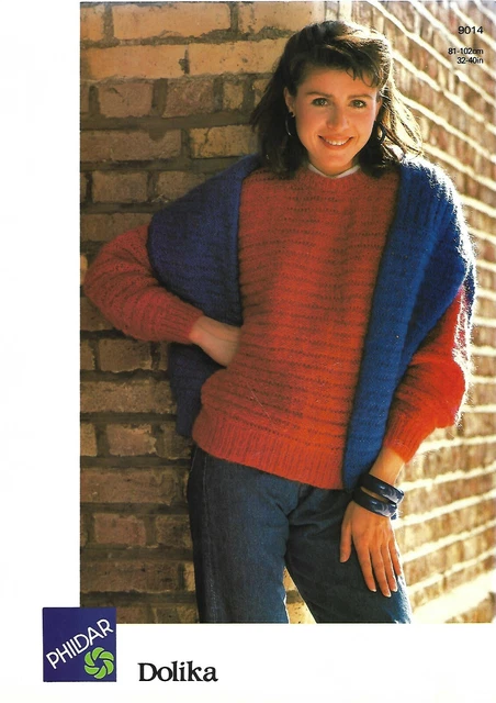 MODELE DE TRICOT vintage. Pull femme Phildar 9014 Dolika laureate shoot EUR 2 70 PicClick FR
