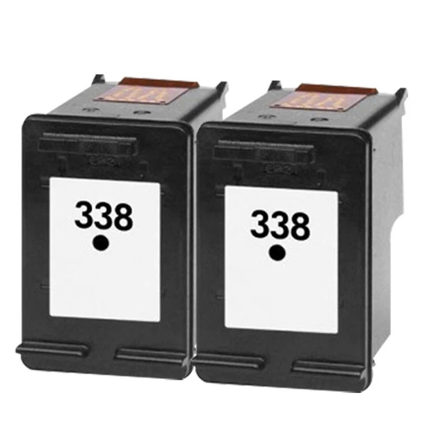 Lot De 2 Cartouches D'encre Noires Compatibles HP 338 - Neuf (marque Premium)