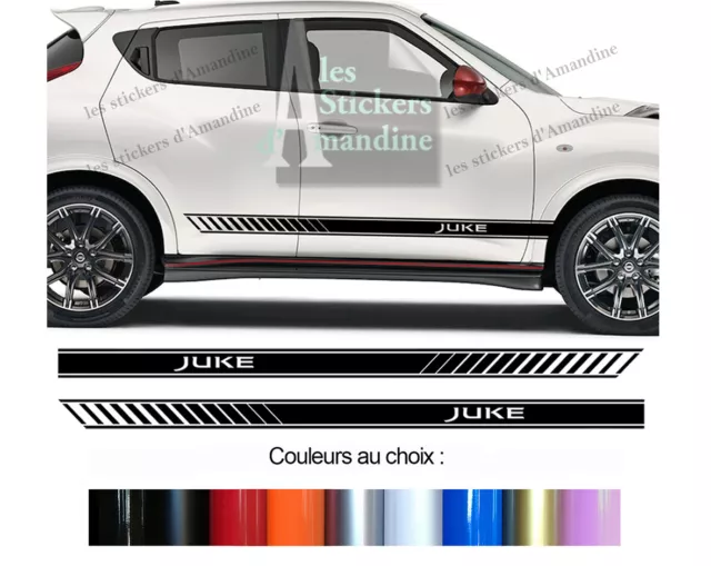 2 X Bandes Laterales Bas Portes Pour Nissan Juke Autocollant Sticker Bd599-12
