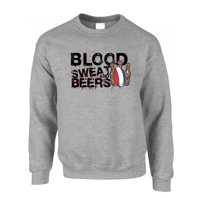 France Rugby Supporters Jumper Blood, Sweat And Beers Six Nations Sports Fan