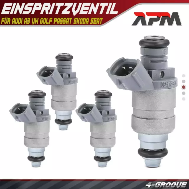 4x Einspritzventil Einspritzdüse Injektor für Audi A3 VW Golf Passat Skoda Seat