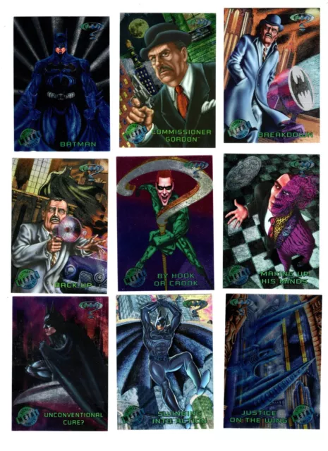 1995 Fleer Metal Batman Forever 100-Card Base Set Trading Cards Nm/Mint