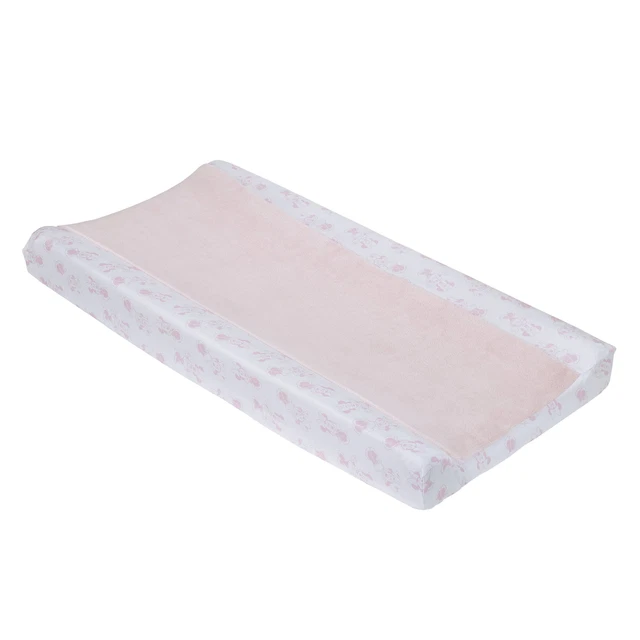 Disney 100% Polyester Fits Standard Changing Pad Diaper Changing Pad Cover, Pink
