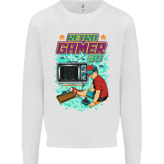 Retro Gamer Arcade Games Gaming Mens Sweatshirt Jumper