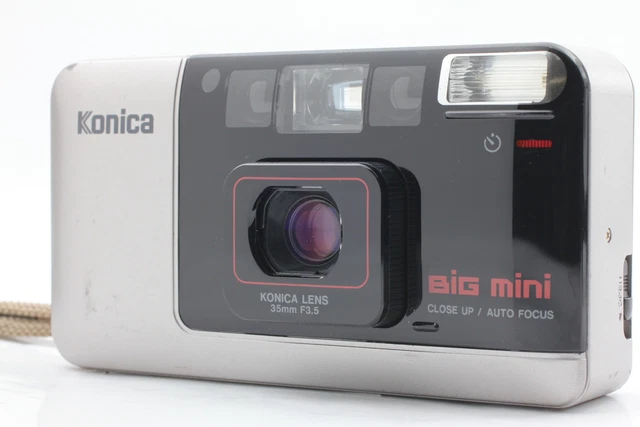 [Near MINT+] Konica BIG Mini A4 Point & Shoot 35mm Film Camer JAPAN  LCD Works!