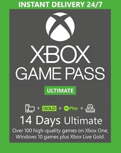 Xbox Ultimate Game Pass 14 Days Global Code with Live Gold Membership  -Instant-