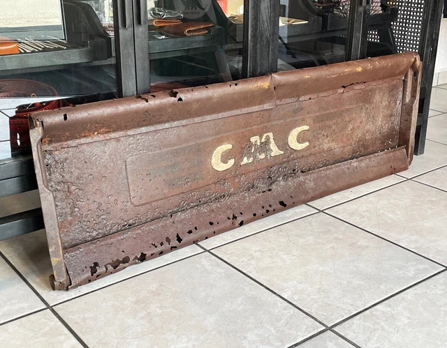 Pickup Truck Vintage Gmc Portellone Posteriore Anni '50 Tailgate Bench Bank Rust Rat Rod Kust