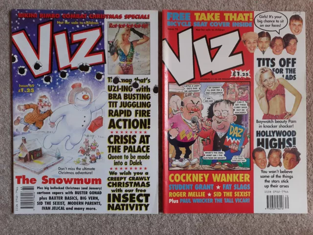 Viz Magazine issues 69 and 70; Dec 94 – Mar 95; Adult Comics owned from new; VGC