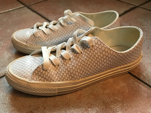 CONVERSE ALL STAR bianche ricamate ragazza EUR 32 00 PicClick IT