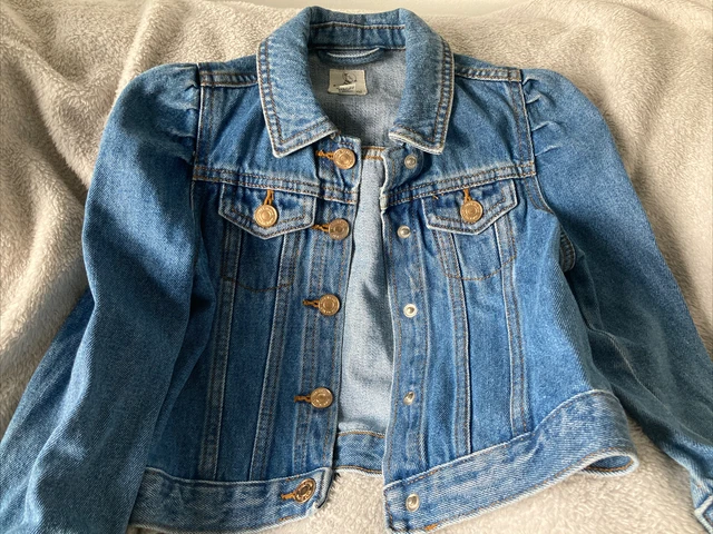 Girls RIVER ISLAND Blue Denim Jacket - Age 4-5