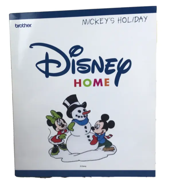 Tarjeta de diseño de máquina de bordar Brother Disney Mickey's Holiday Navidad Difícil de encontrar