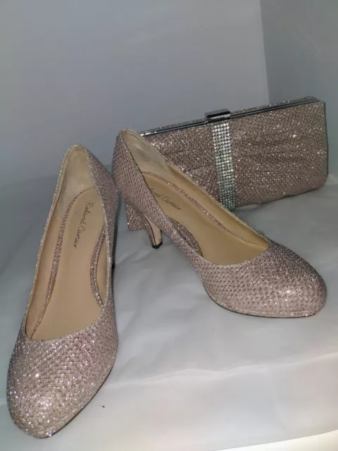 ROLAND CARTIER ROSE Gold Pink Court Shoes And Matching Bag Uk 4 37 £47. ...