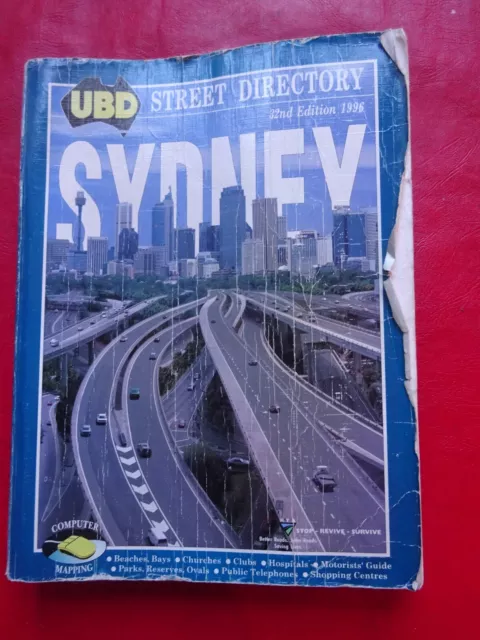 Ubd 1996 Sydney Street Directory 32Nd. Edition-Soft Cover--Free Postage