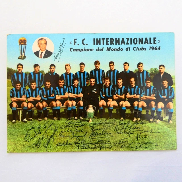 CARTOLINA CELEBRATIVA. 1964. F.C. Internazionale campione del Mondo di
