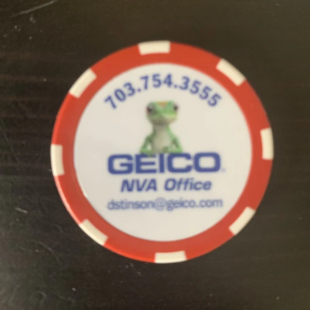 Geico Gecko  Poker Chip. Both for one price.