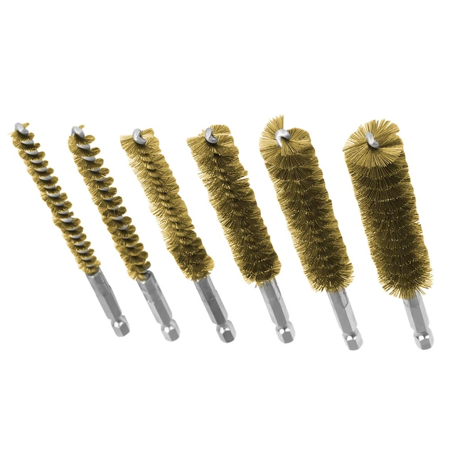Hex Shank Brass Bore Cleaning Wire Brushes 8/10/12/15/17/19mm For Power Drill m