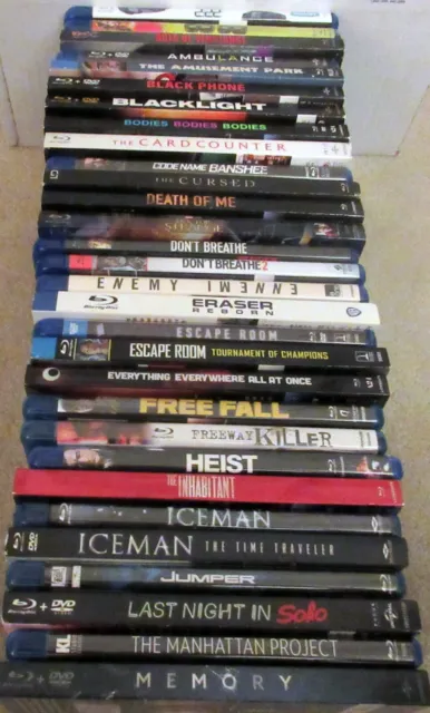 BLU RAY LOT Action Thriller Horror Sci-Fi No DVD FREE 1st Class Shipping USA🔥