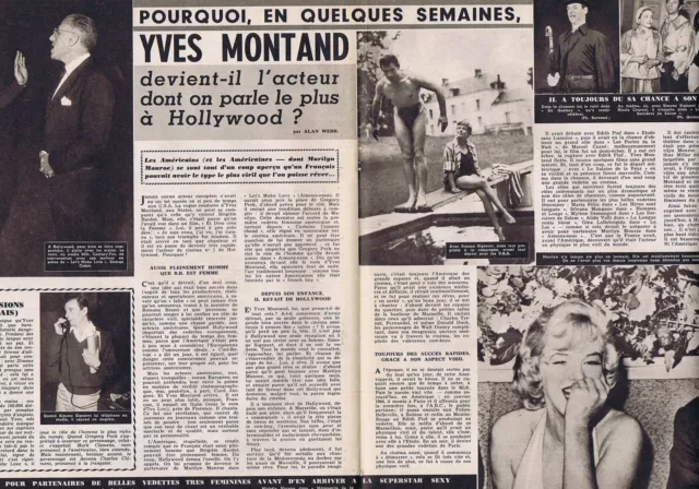 Coupure de presse Clipping 1960 Yves Montand  (2 pages)
