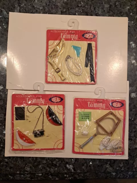 Vintage IDEAL Tammy Doll Accessories 3 different items NEW IN PACKAGE