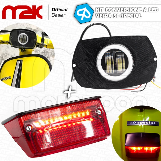 KIT CONVERSIONE A Led Vespa 50 Special Faro Fanale Anteriore + Stop
