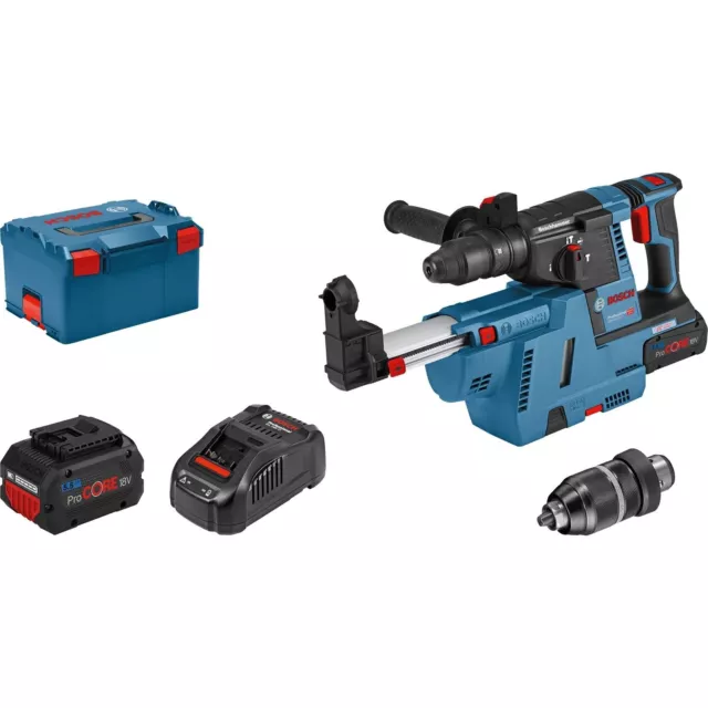 Bosch Akku-Bohrhammer GBH 18V-26 F SDS plus 5,5Ah ProCORE Akku Ladegerät L-Boxx