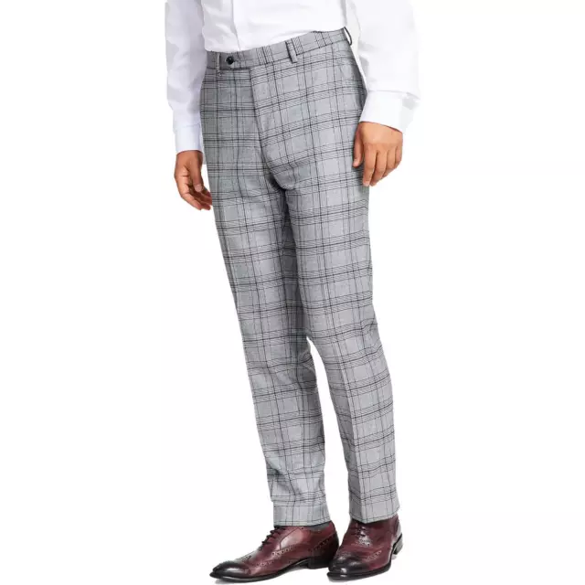 Alfani Mens Plaid Slim Fit Suit Separate Dress Pants Trousers BHFO 9832