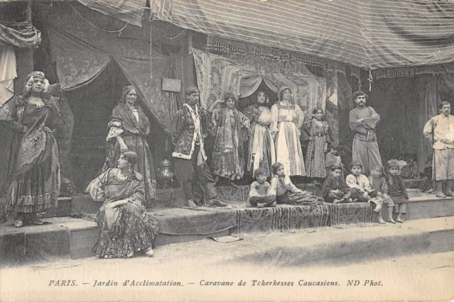 CPA 75 PARIS 15th ACCLIMATIZATION GARDEN CARAVAN OF CAUCASIAN CHERKESSES