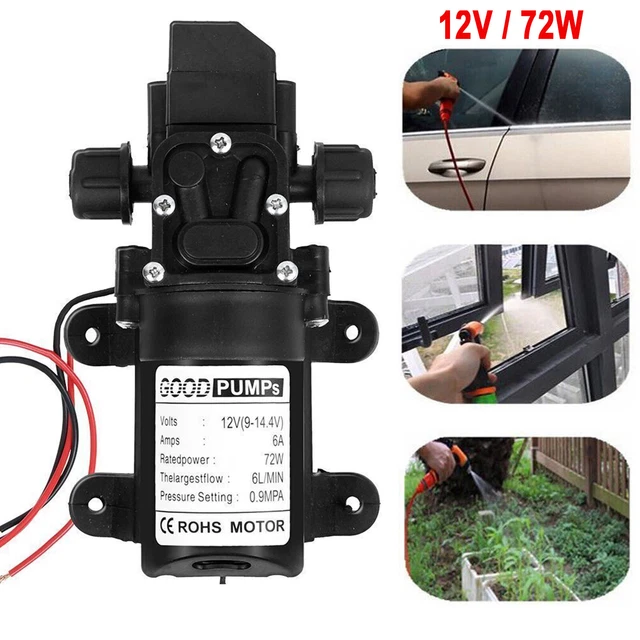 12V Water Pump Pressure Diaphragm Self Priming Pump High Pressure Auto Switch