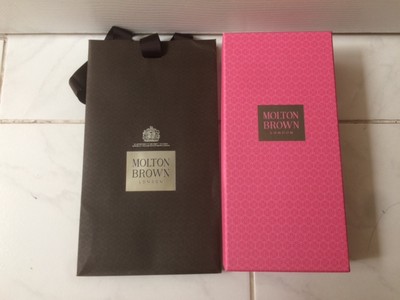 MOLTEN BROWN PINK box and brown paper bag. Paper bag collectors
