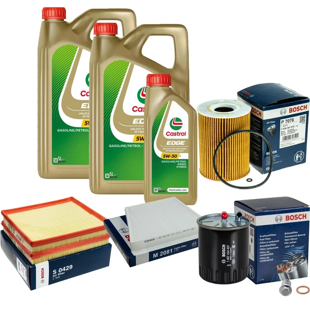 Kit Inspección Mercedes Clase C W204 S212 | Filtros Aire, Aceite, Habitáculo 200 220 250 CDI