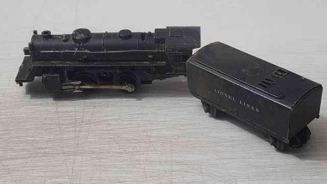Vtg O Gauge Postwar Lionel Lines 1654 Steam Locomotive and 1654-w Tender Read!