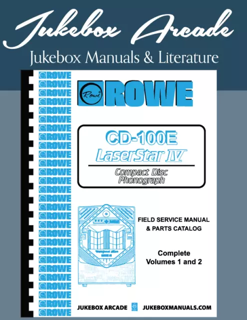 ROWE CD-100E LaserStar IV Service, Parts Manuals, Troubleshooting 2 Volume Set