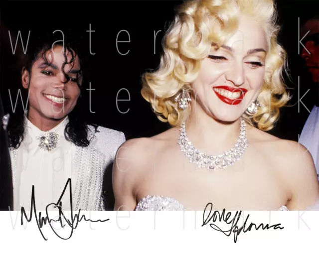 Michael Jackson Madonna signed 8X10 photo picture poster autograph RP