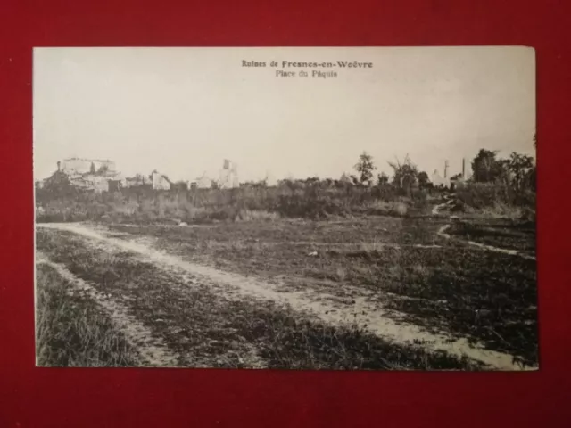 CPA 55 RUINS of FRESNES in Woêvre (Meuse) Place du Pâquis