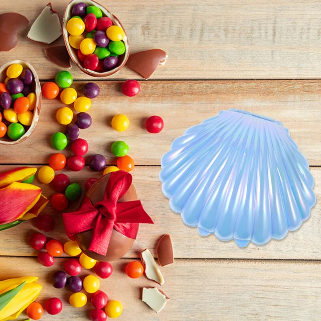 20 pezzi scatola di cioccolatini a forma di conchiglia contenitore portaoggetti conchiglie