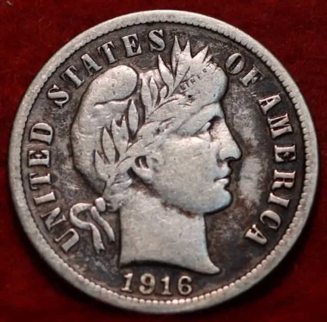 1916-S San Francisco Mint Silver Barber Dime