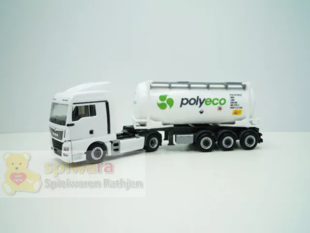 Herpa 311694 MAN TGX XLX Euro 6c Swapcontainer-Sattelzug "Polyeco"